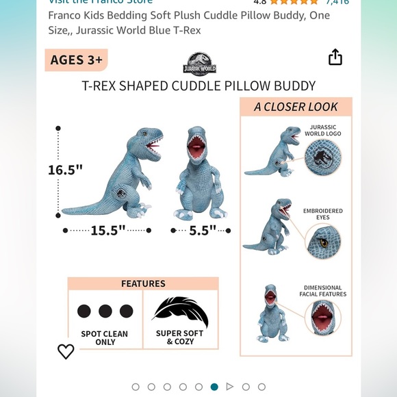 Jurassic park stuffed dinosaurs - Picture 2 of 3